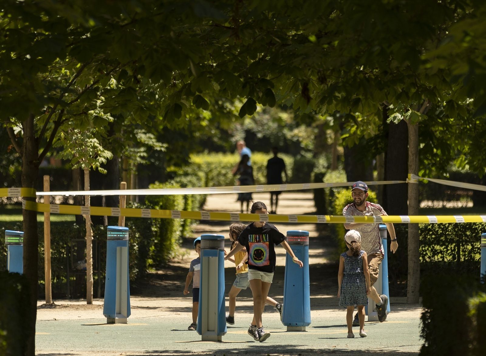 Familia en el parque de El Retiro