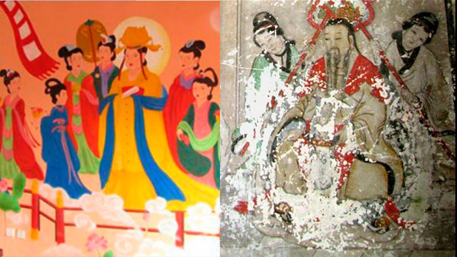 RPolémica restauración de los frescos de la dinastía Qing