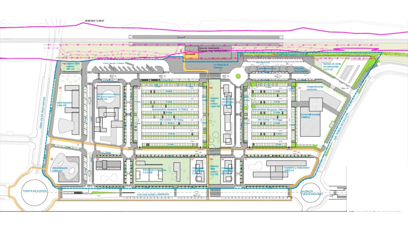 La nueva estación de Cercanías de Tres Cantos contará con un aparcamiento de 800 plazas