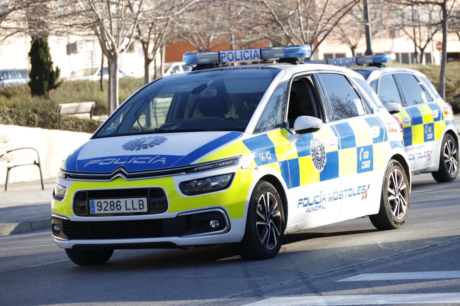 Vehículos de la Policía Municipal de Móstoles