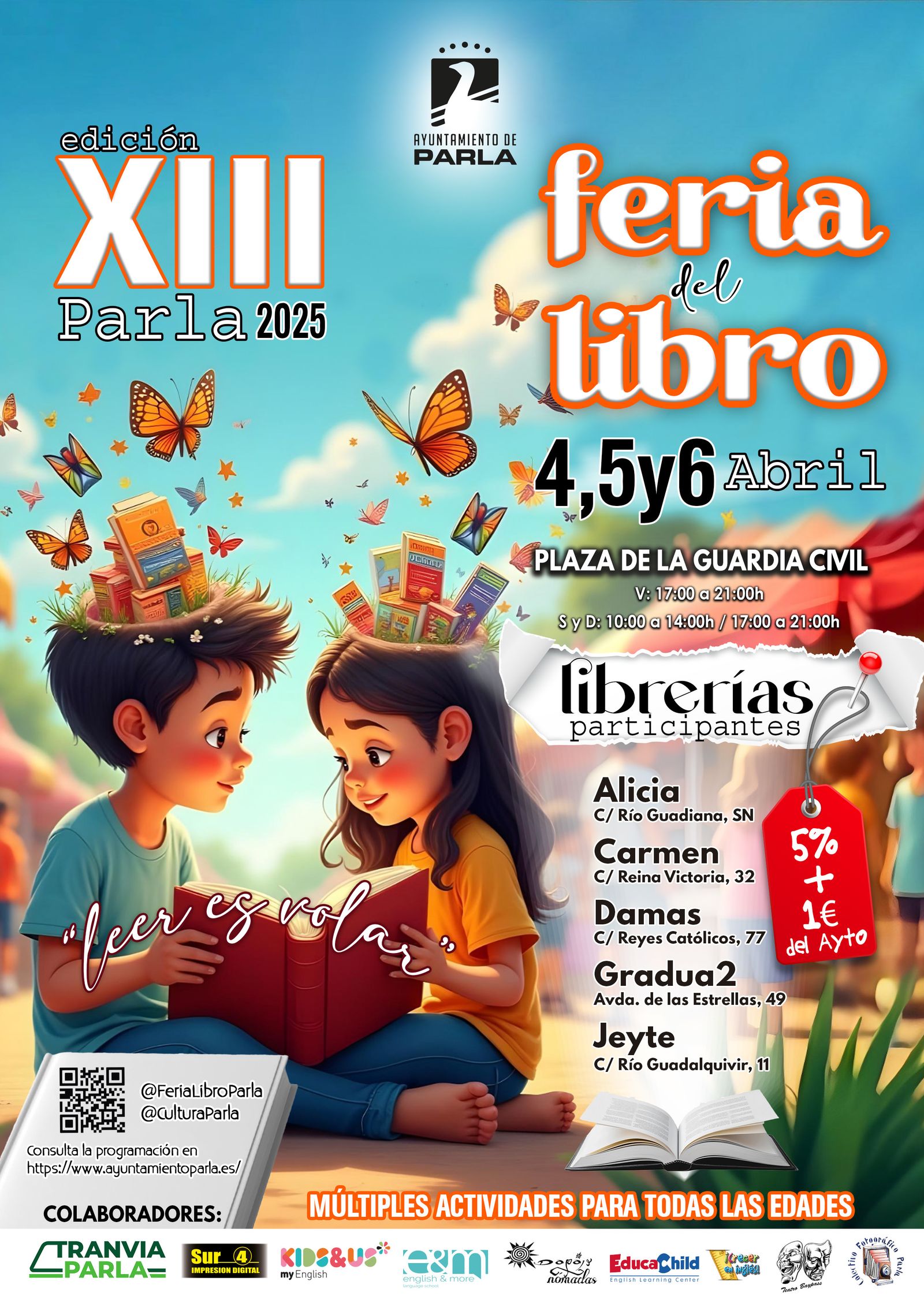 Cartel de la XIII Feria del Libro de Parla