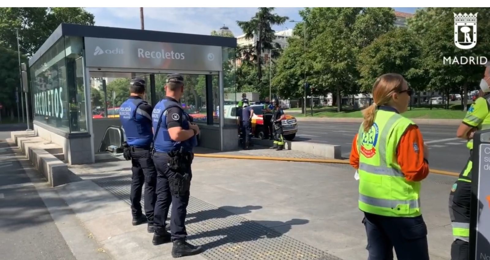 Incendio en la estación de Recoletos