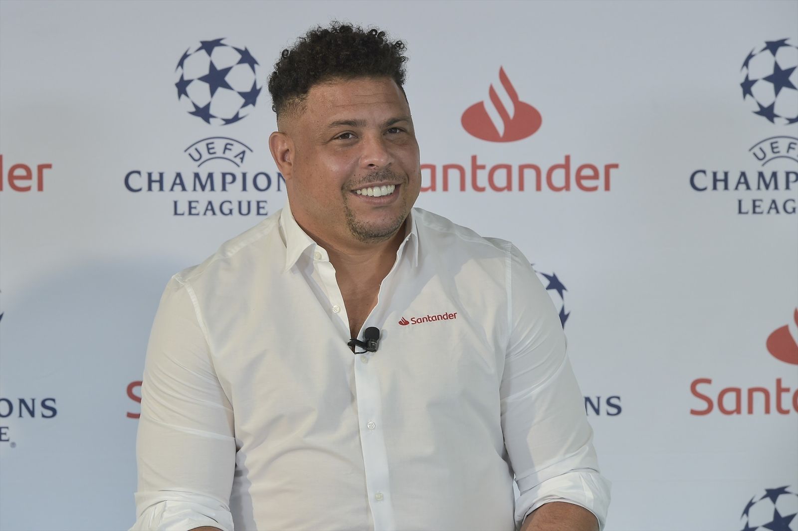 Ronaldo Nazário durante un acto como embajador del Banco Santander