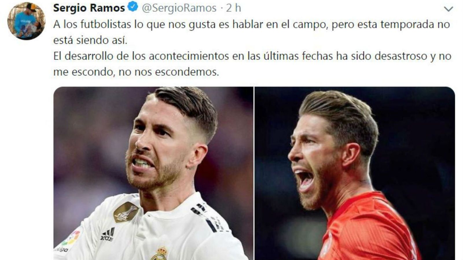 Sergio Ramos se autoentrevista para analizar la crisis del Madrid