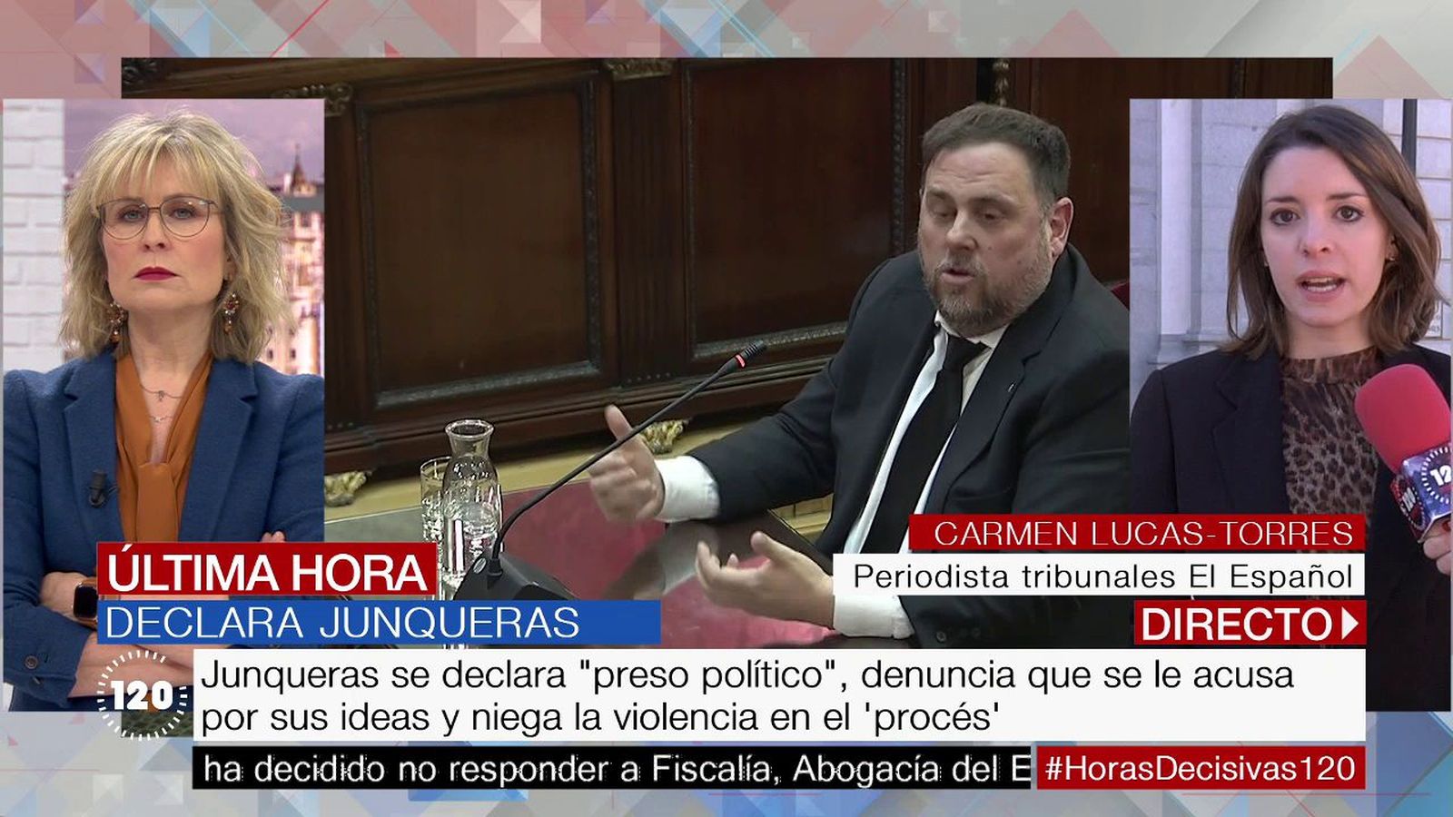 ¿Cómo es el ambiente dentro de la sala en el juicio del 'procés'?