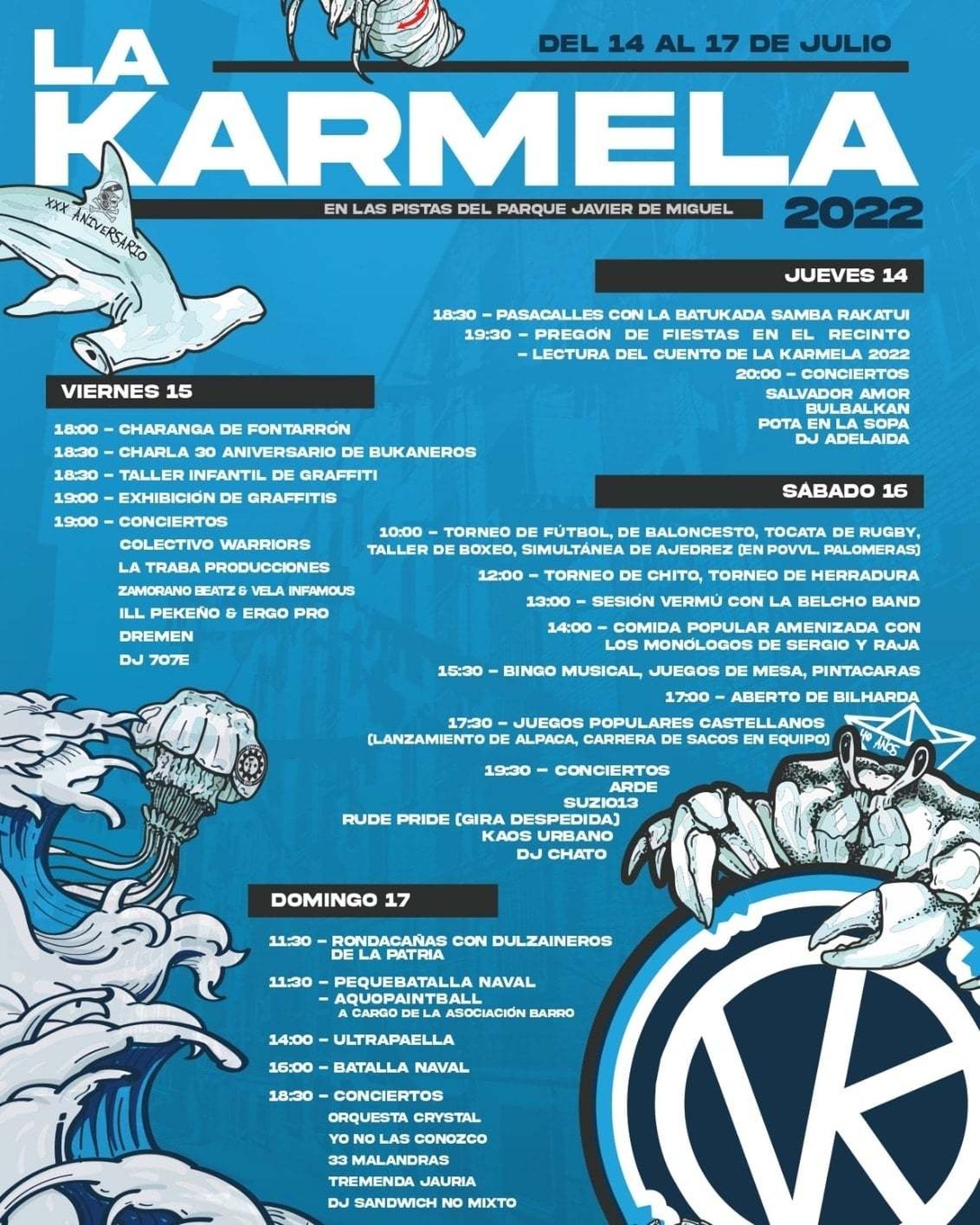 Programa de las fiestas de 'La Karmela'
