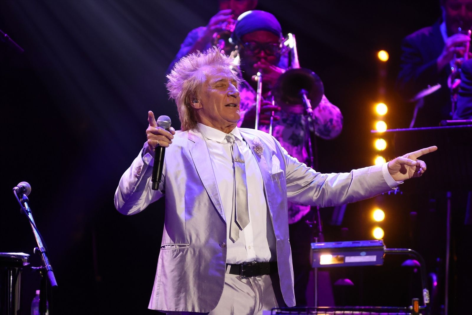 Rod Stewart en concierto en Londres en 2022