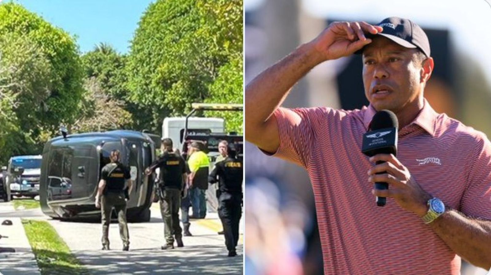 Tiger Woods, involucrado en un accidente de carretera en Florida