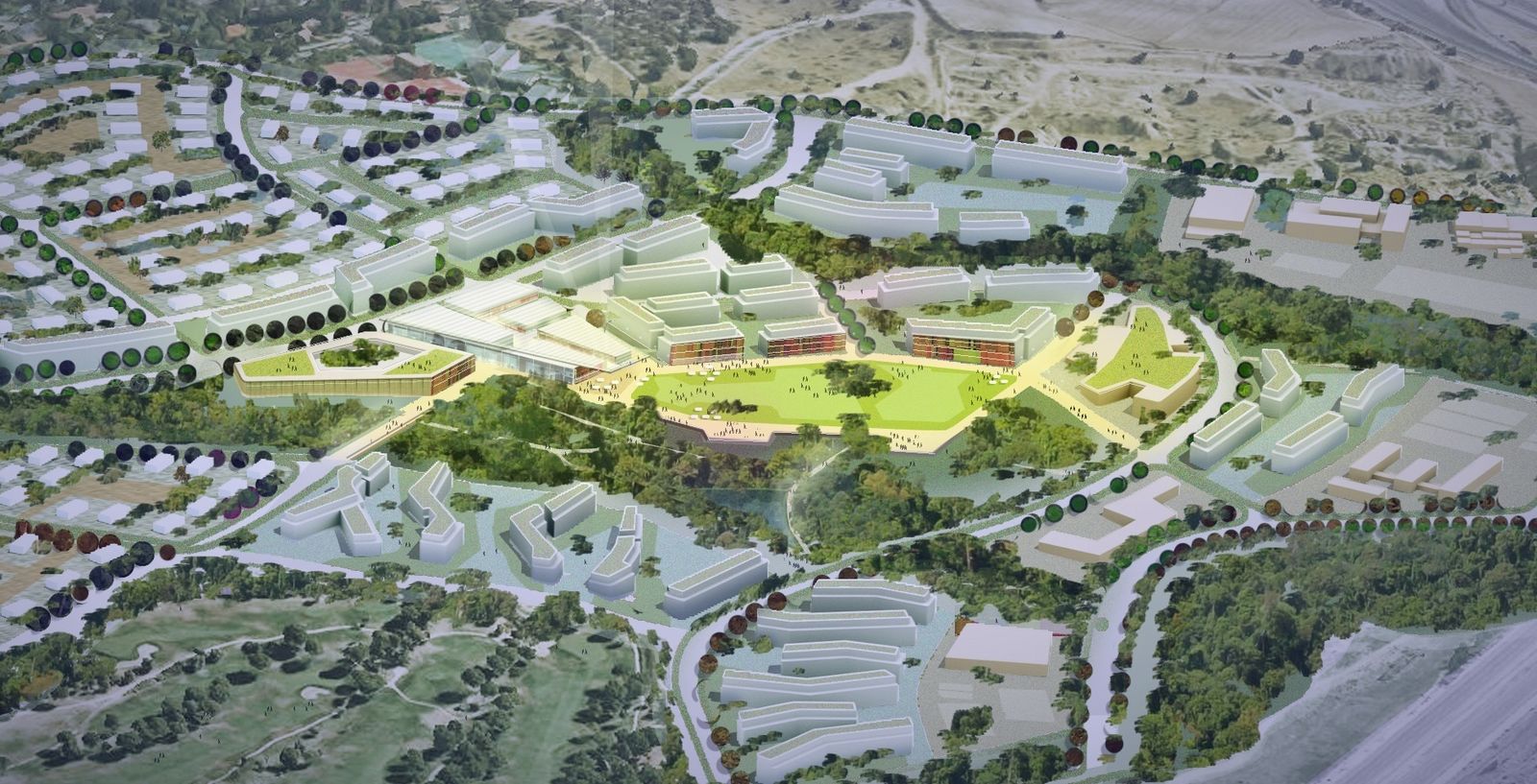 Recreación del proyecto de de urbanización de la Solana de Valdebebas