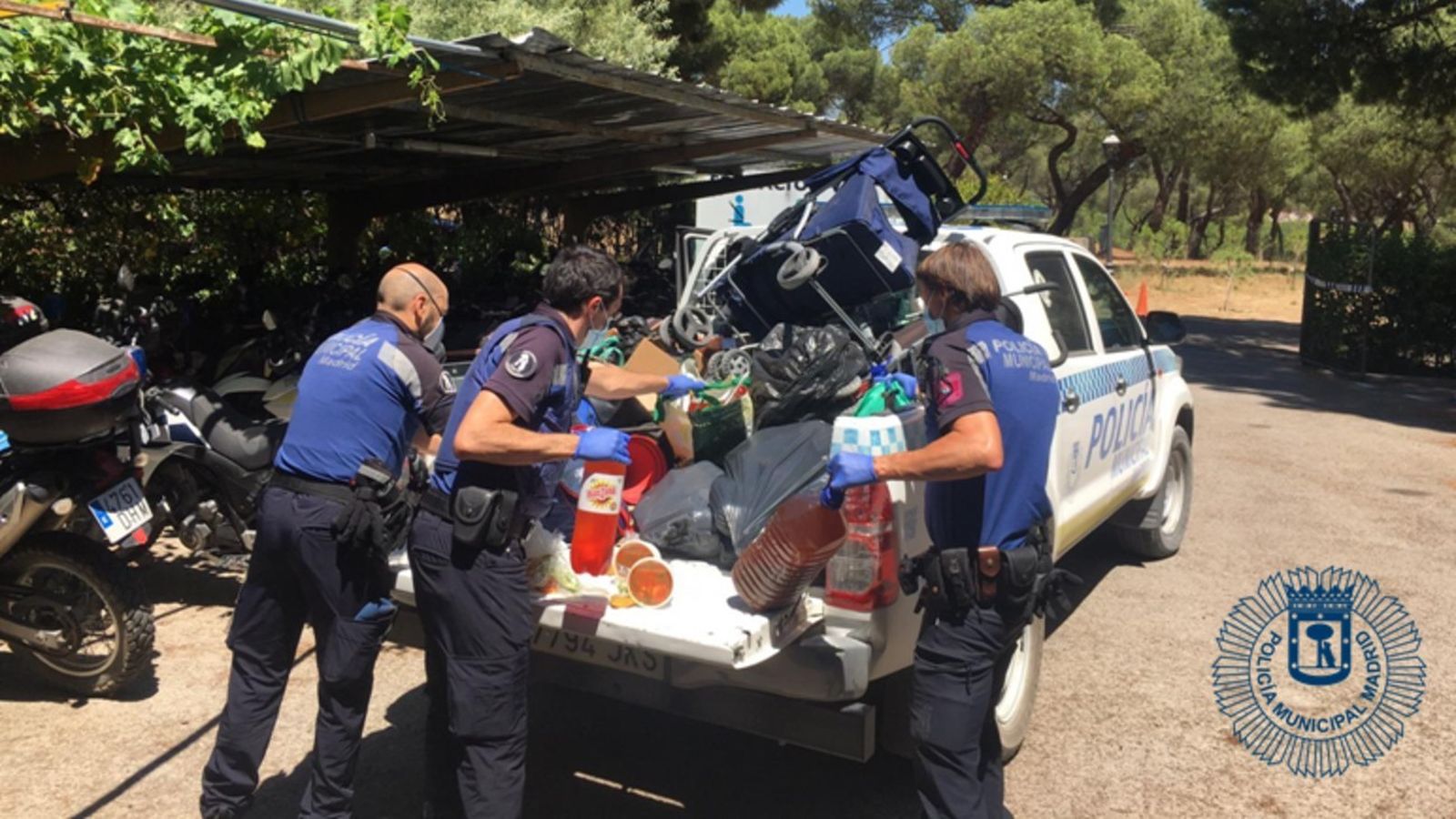 Incaitación de comida de la Policía Municipal de Madrid