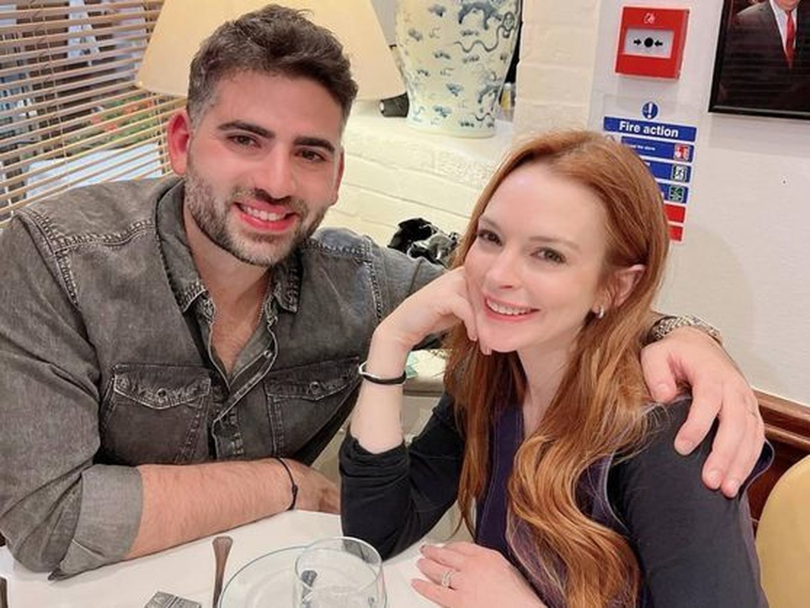 Lindsay Lohan con su marido