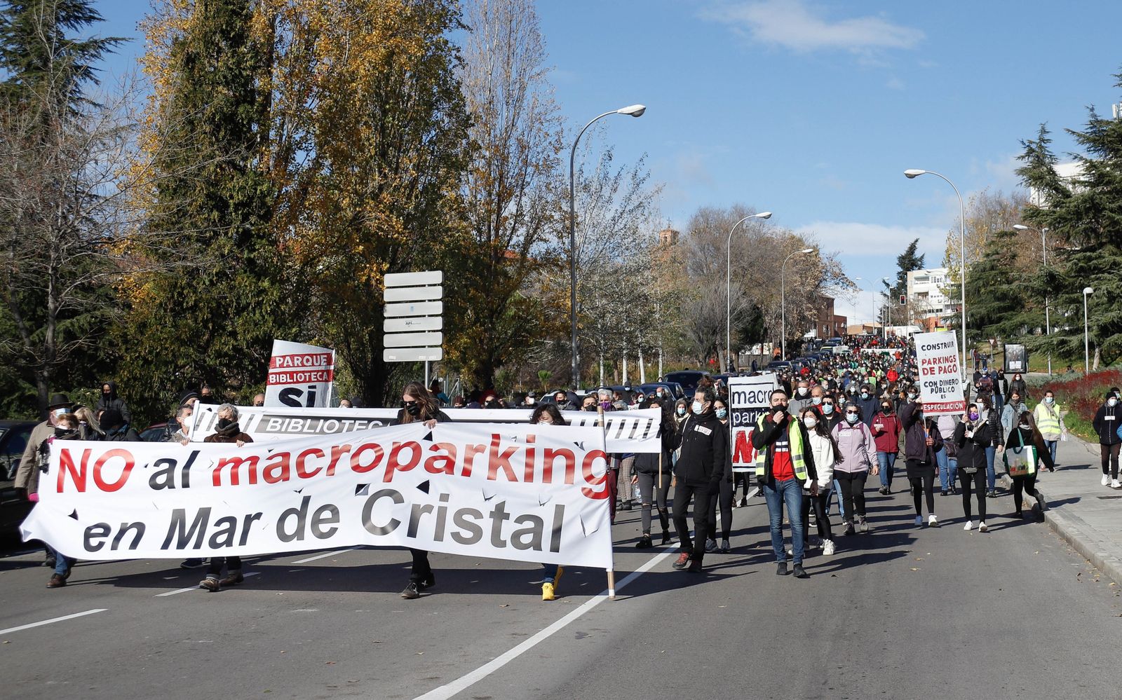 manifestación contra el aparcamiento en Mar de Cristal, Hortaleza
