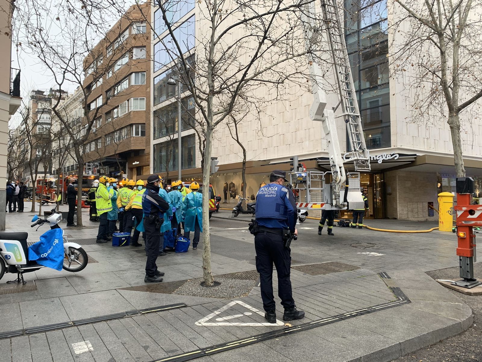 Incendio en el  Corte Inglés de Claudio Coello