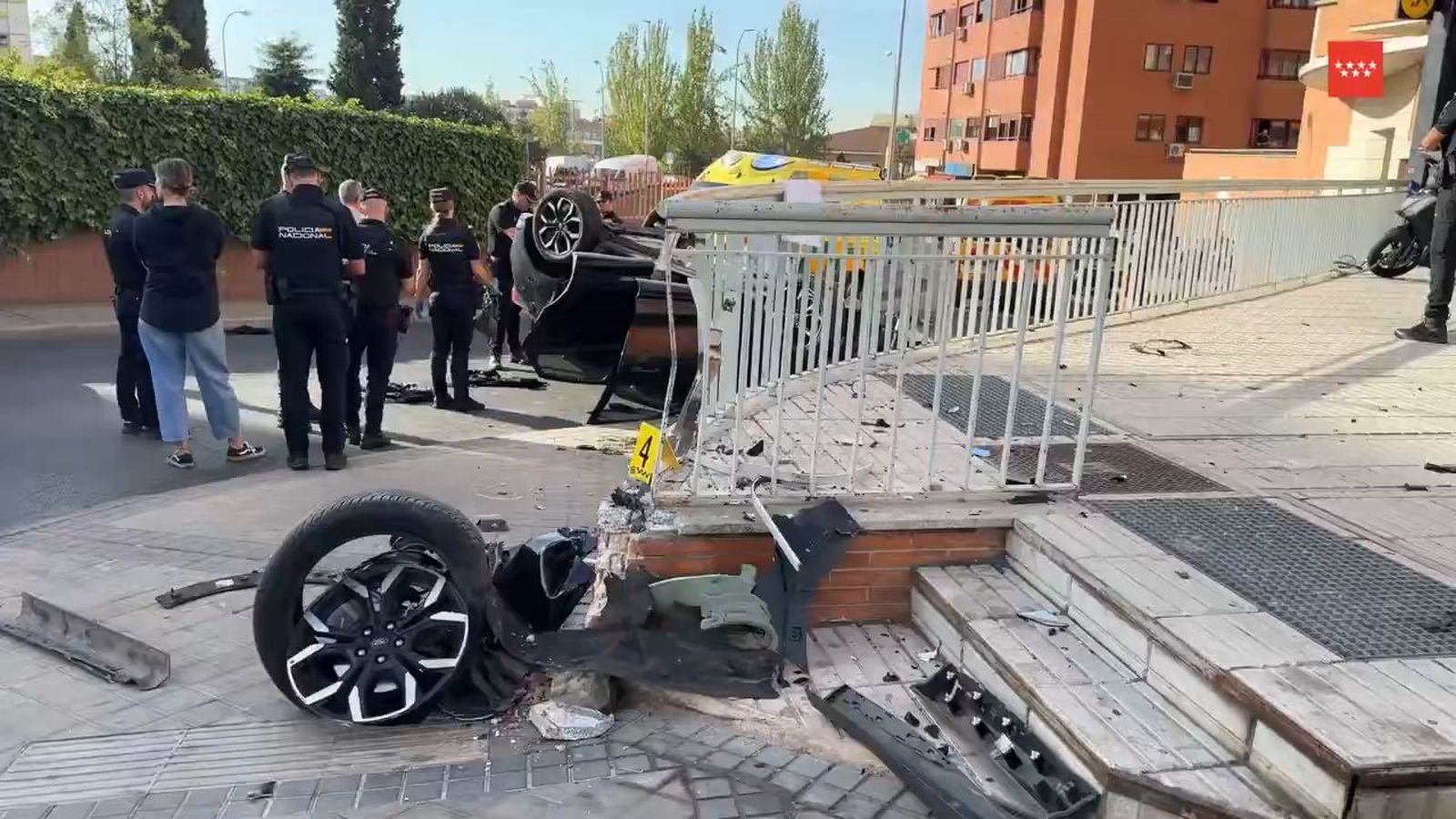 Fugitivos heridos al huir de la policía en Fuenlabrada