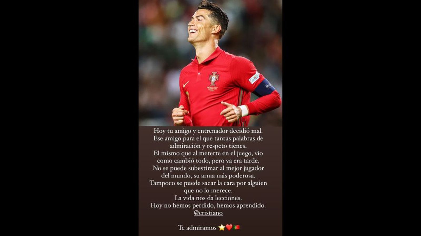 Georgina, en apoyo de Cristiano Ronaldo tras perder el Mundial