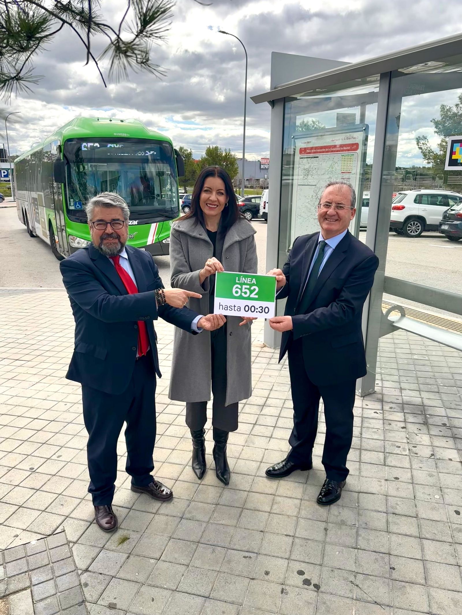 Anuncio de la ampliación de horario de la línea 652 Moncloa-Majadahonda-Gran Plaza 2