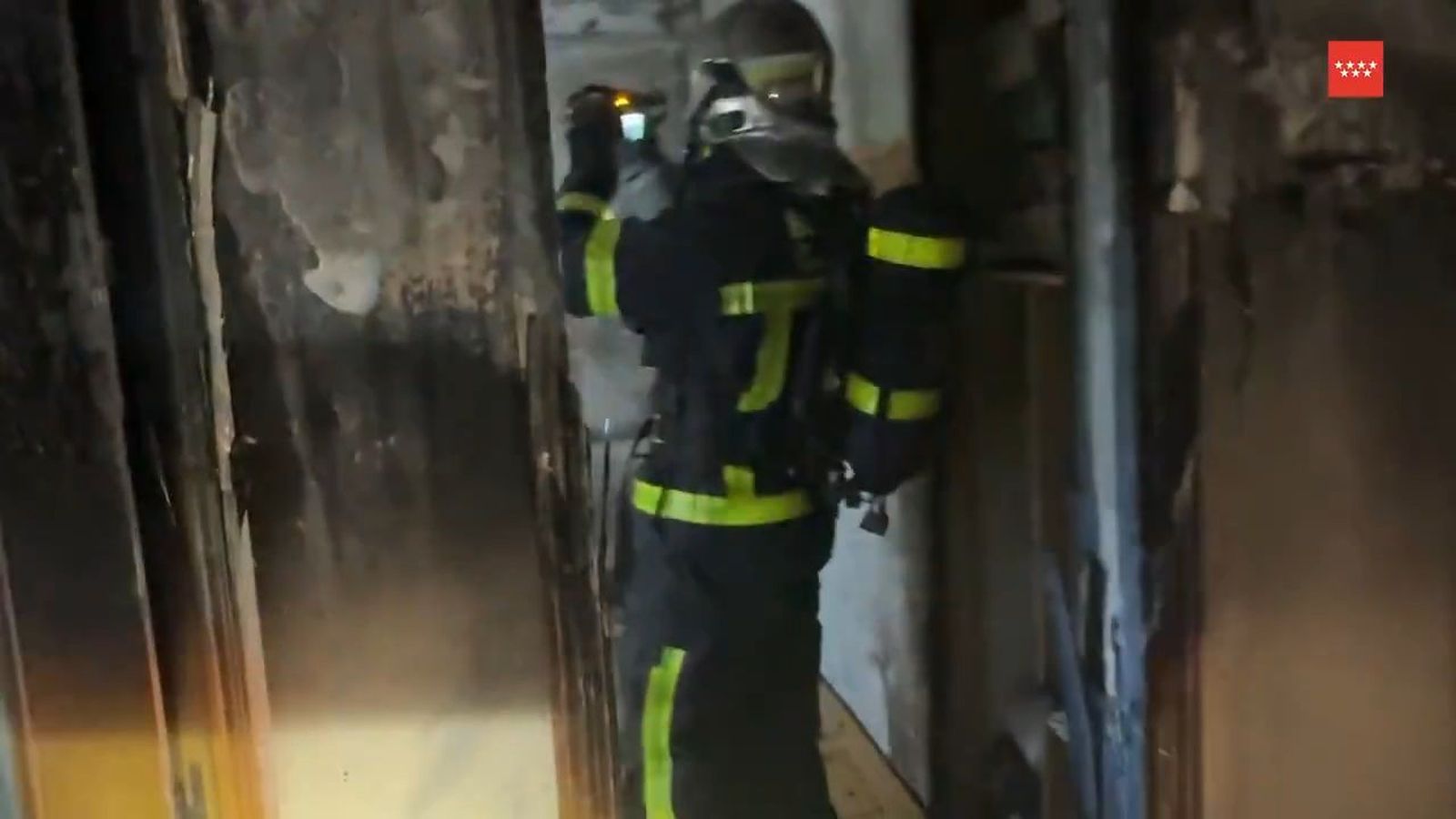 Atendidas por el SUMMA 4 personas en un incendio de vivienda en Leganés