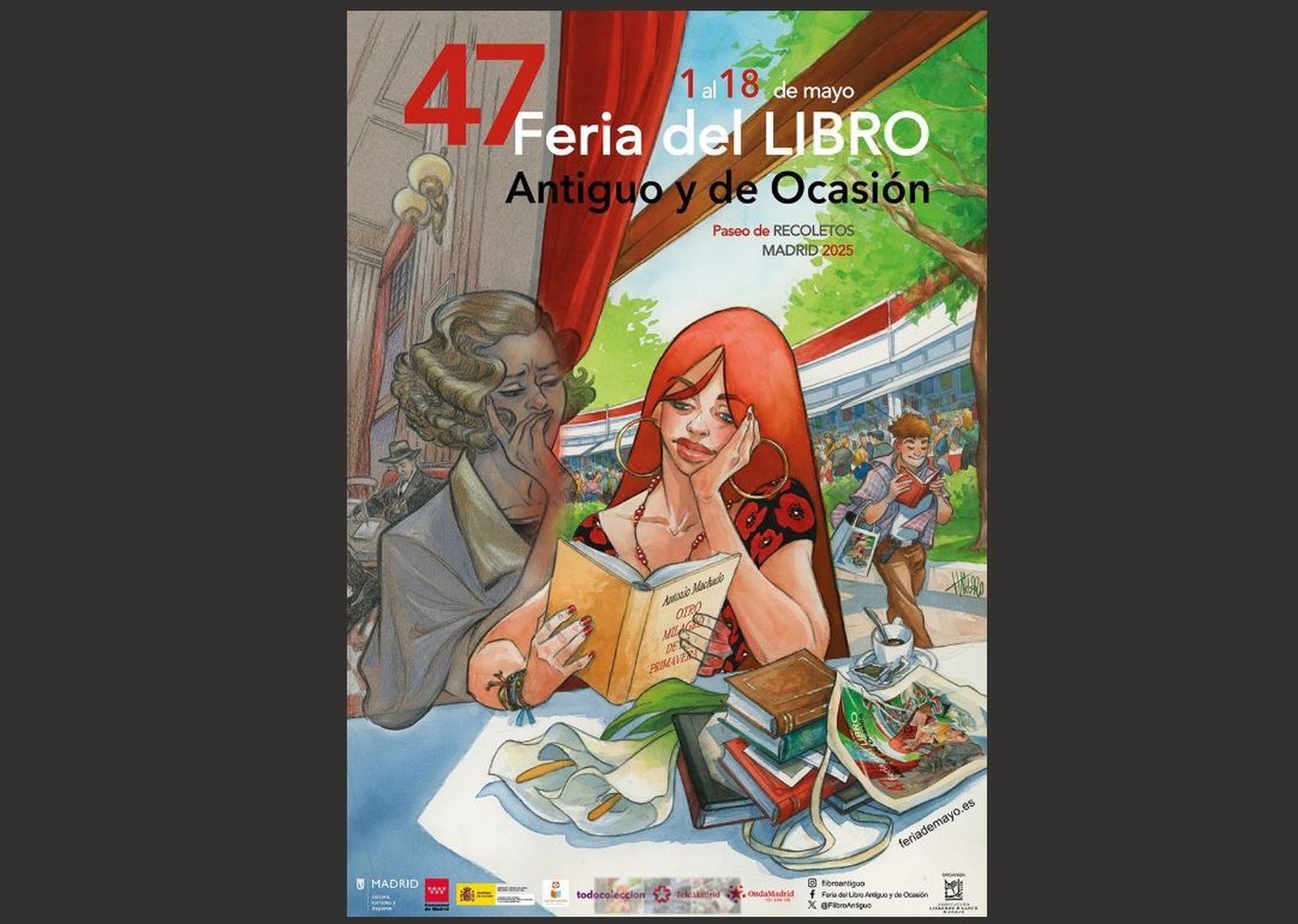 Cartel de la 47ª Feria del Libro Antiguo y de Ocasión de Madrid