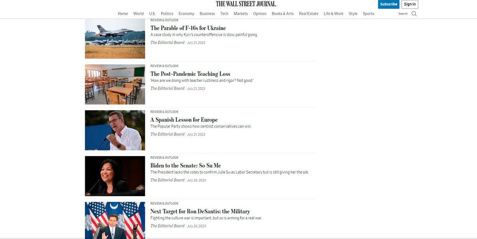 The Wall Street Journal se fija en la campaña de Feijóo