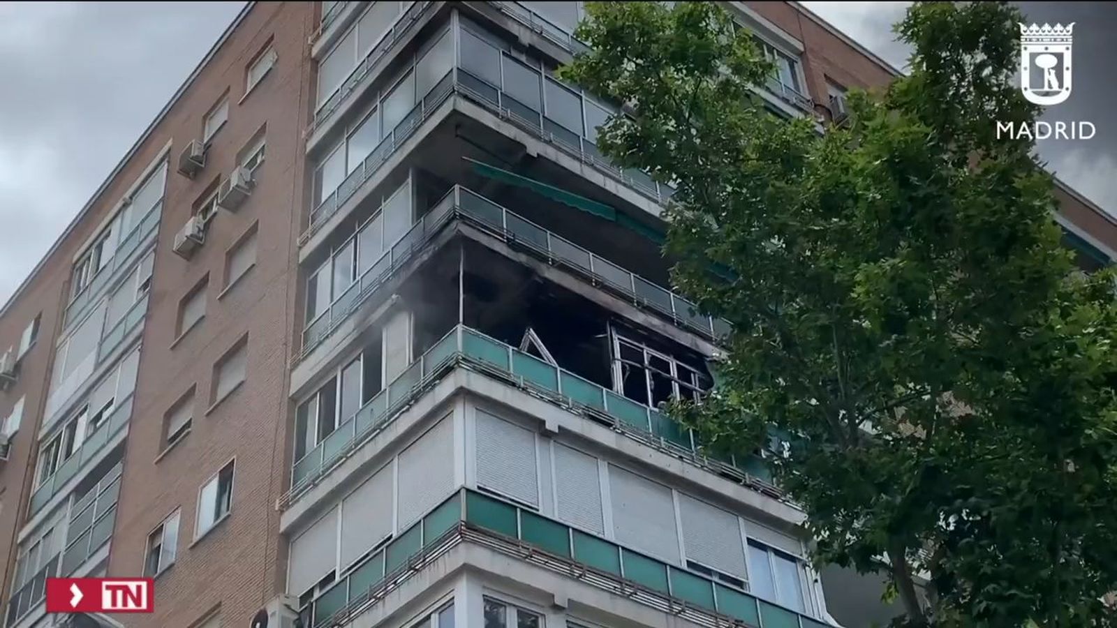 Incendio en una terraza de Fuencarral