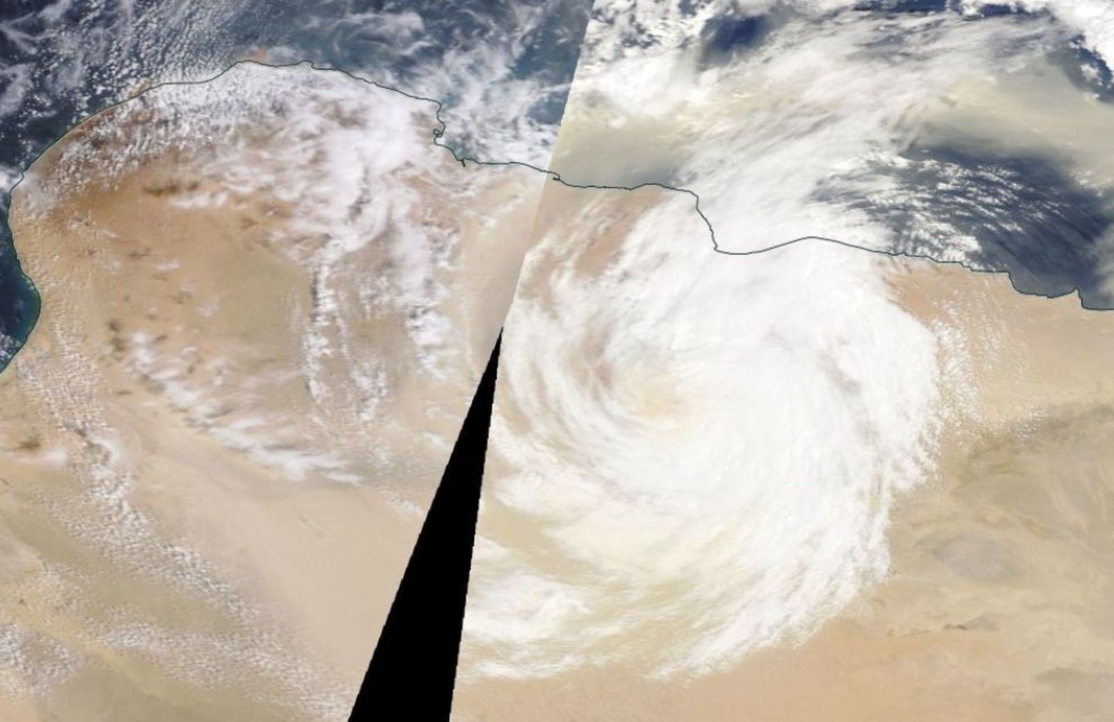 Zona del norte de África afectada por el ciclón Daniel