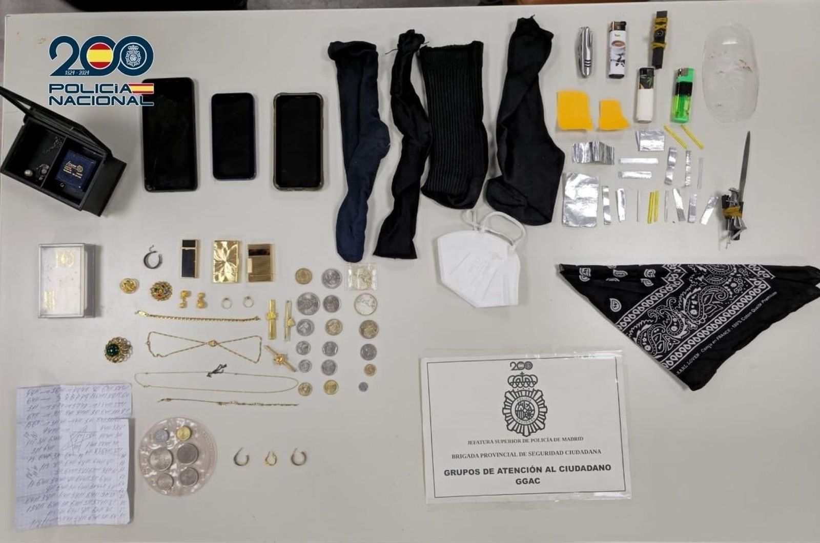 Cinco detenidos por robos en viviendas de Alcorcón y Carabanchel: usaban marcas para vigilar a sus víctimas