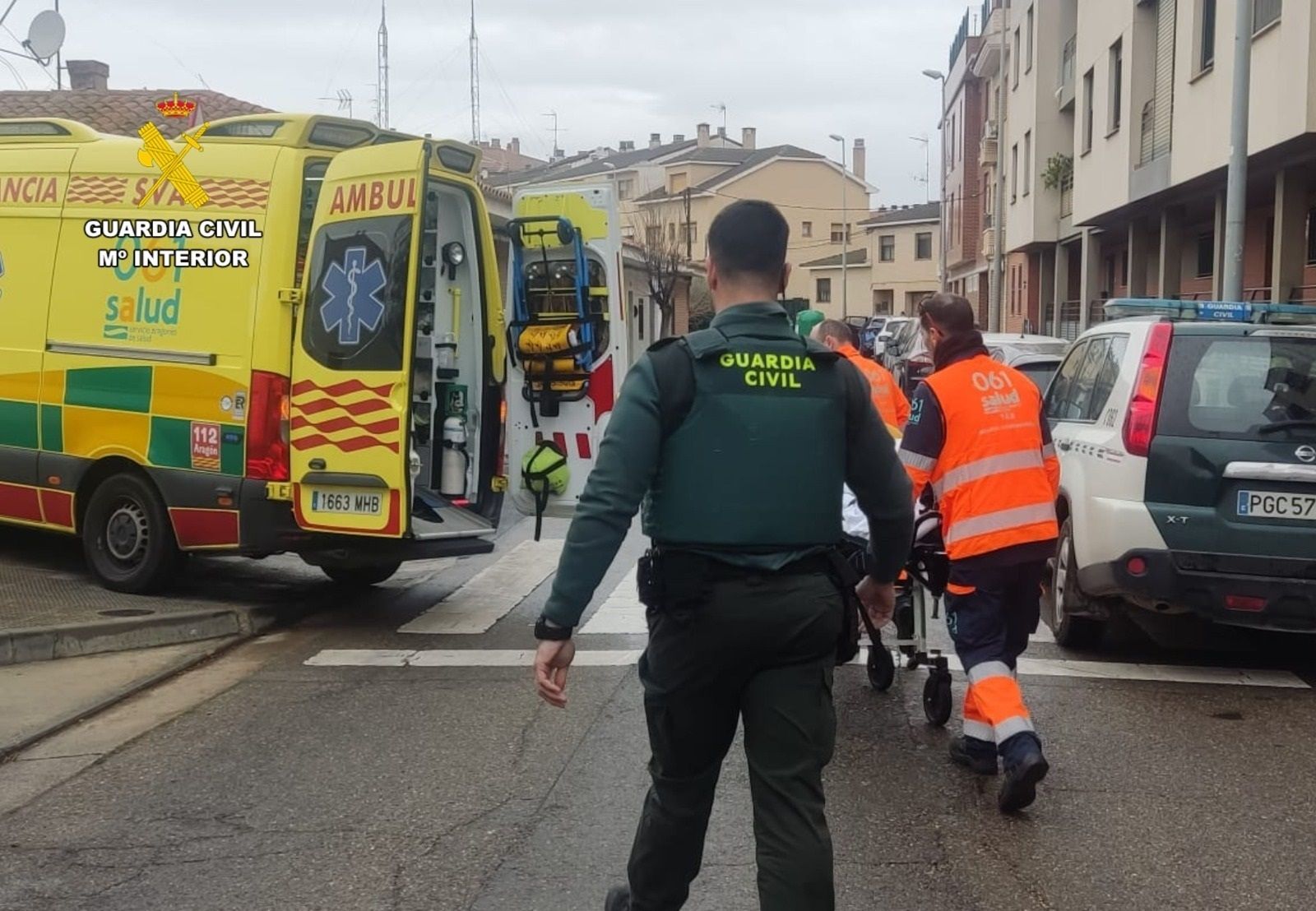 Agentes de la Guardia Civil en Utebo (Zaragoza)