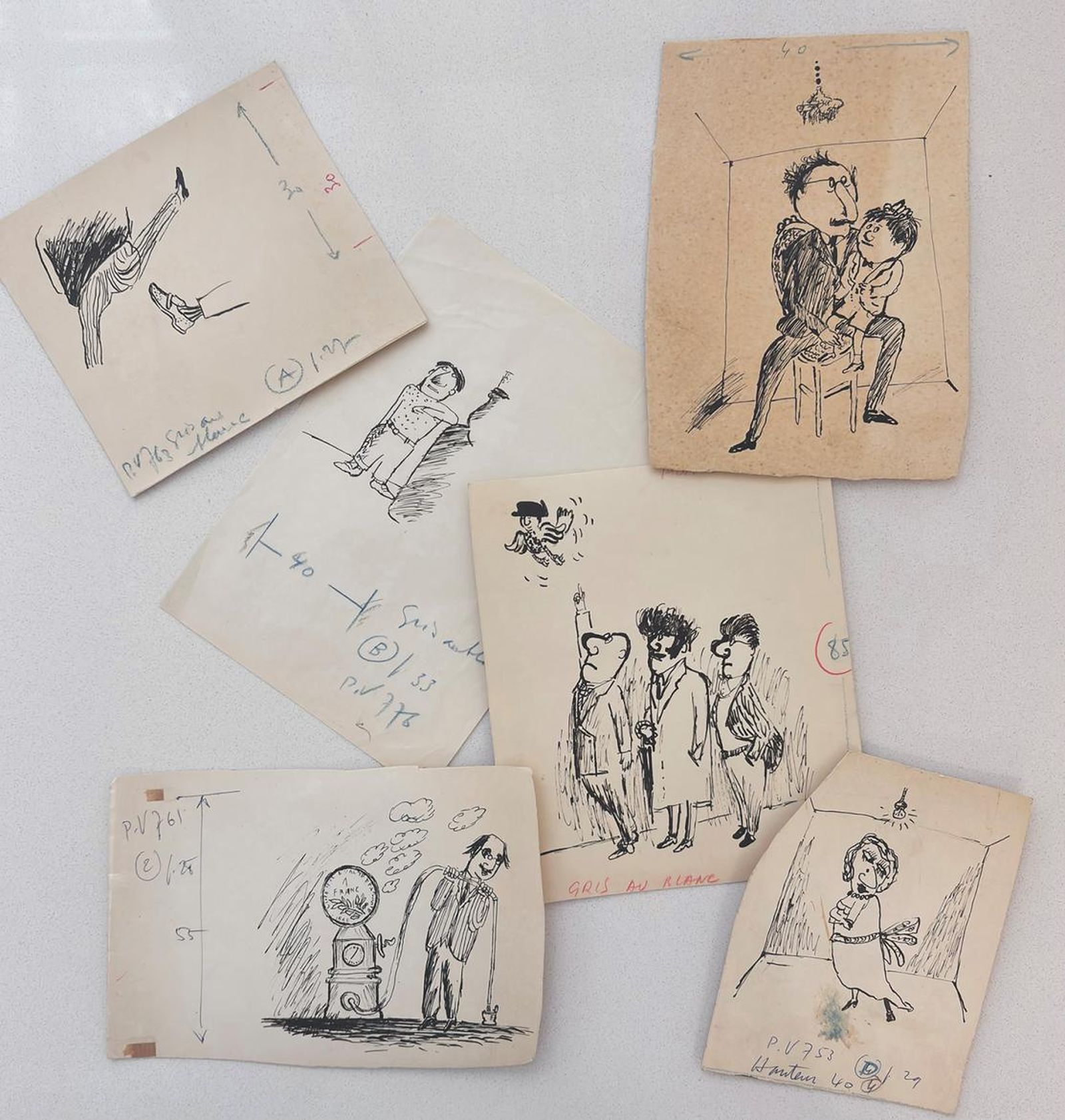 Dibujos del artista Eduardo Arroyo
