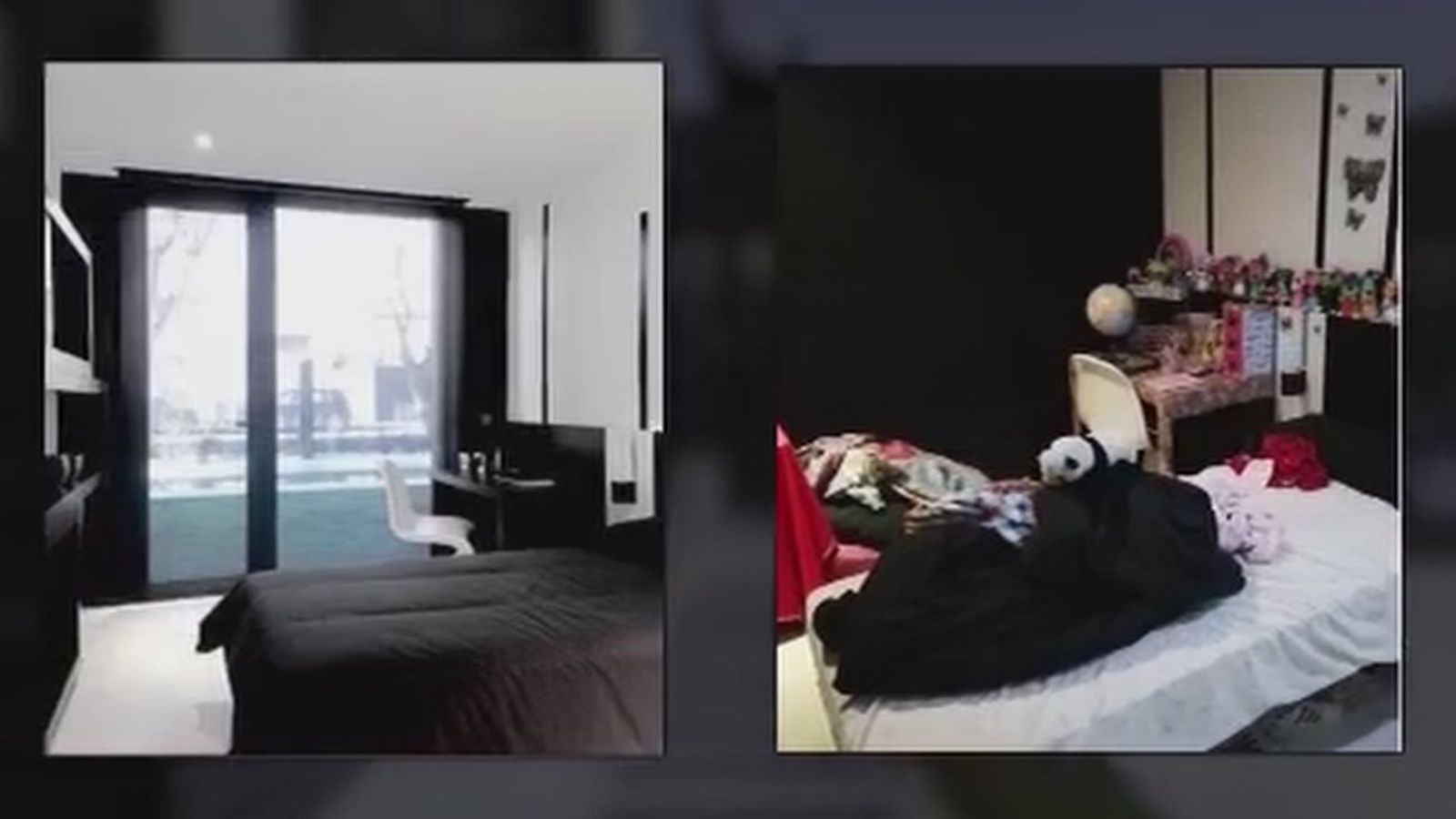 Antes y después de una de las habitaciones del chalet