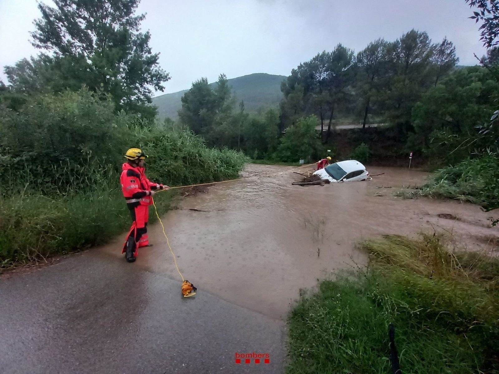 Desborde del río Cardener en Suria, Barcelona