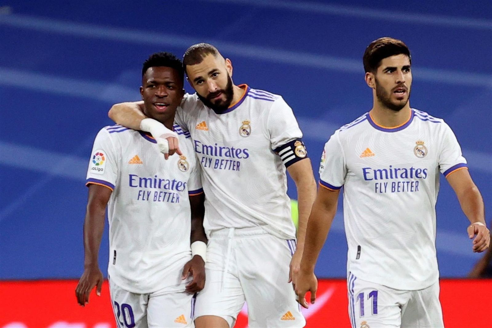 Vinicius, Benzema y Asensio