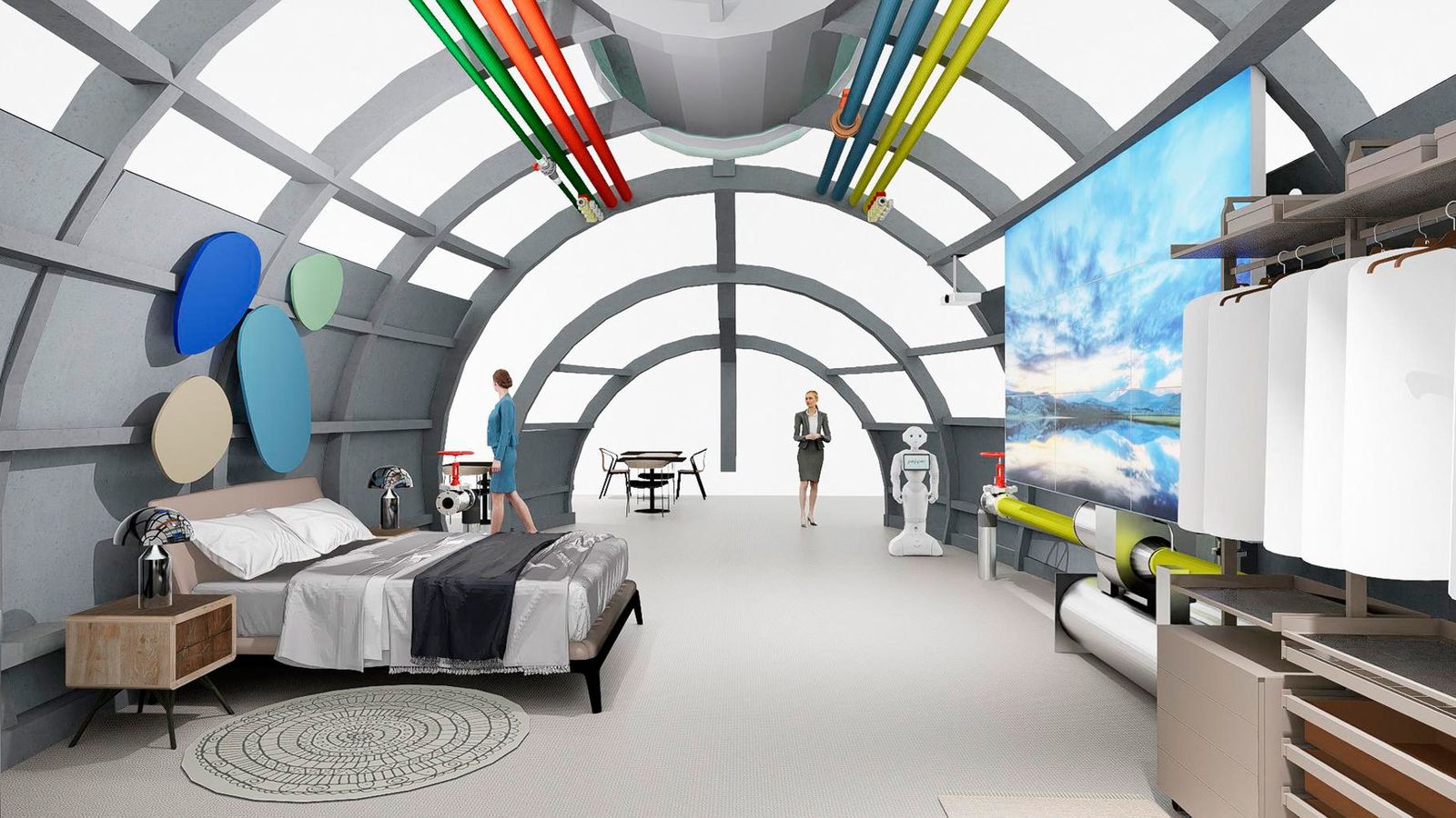 Una recreación digital del espacio tecnológico de Fitur 2023