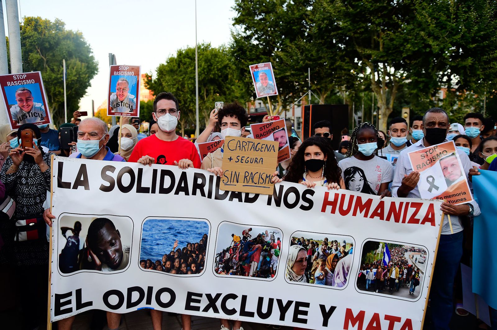 Concentración de STOP Racismo en Cartagena