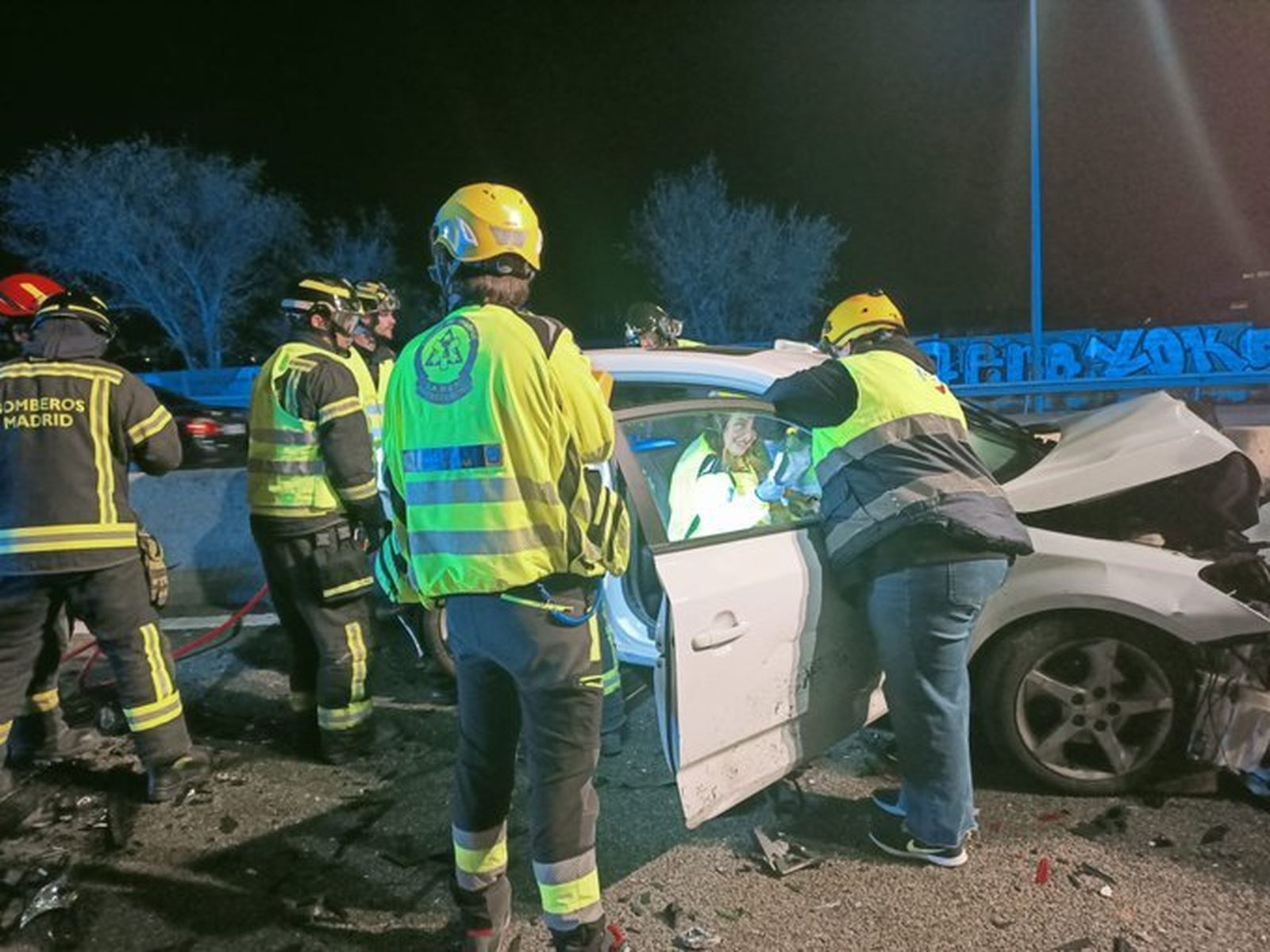 Accidente de tráfico en la M-14, en Madrid