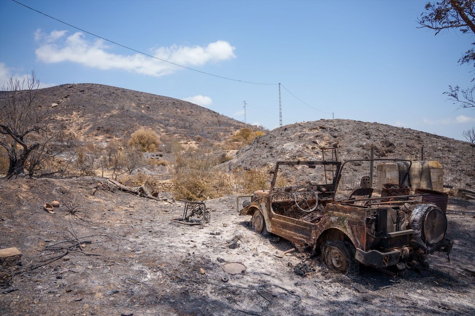 Finalizan las batidas por el incendio forestal de Almería sin encontrar más víctimas