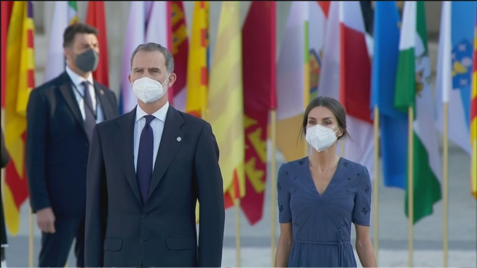 Los reyes de España durante el acto de homenaje de estado a las víctimas de la Covid
