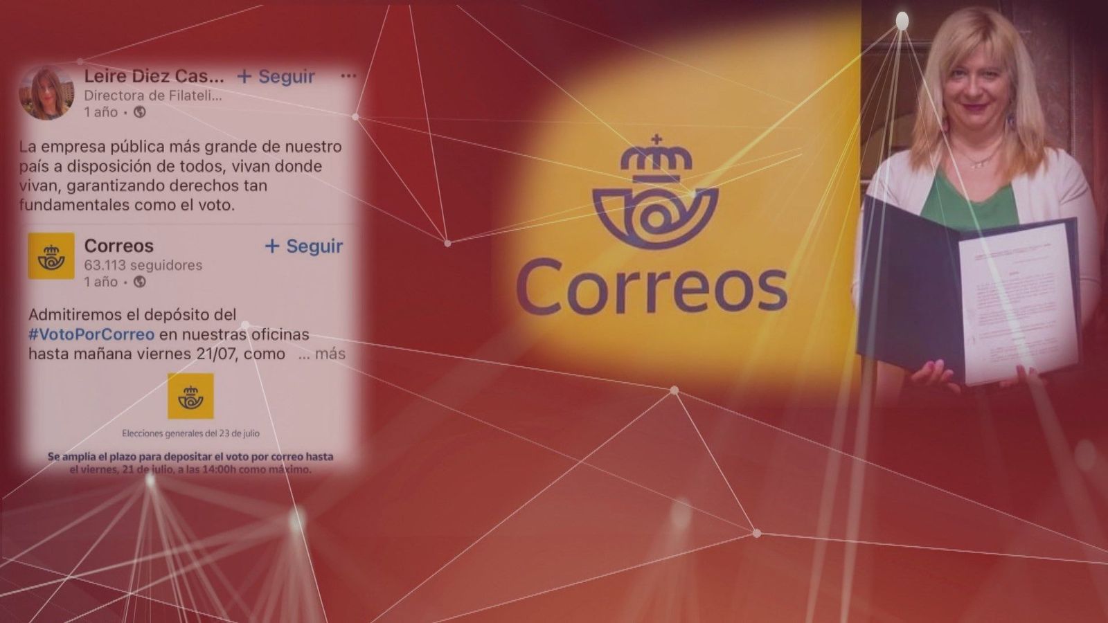 Correos desmiente que Leire Díez haya sido "nunca responsable del voto por correo"