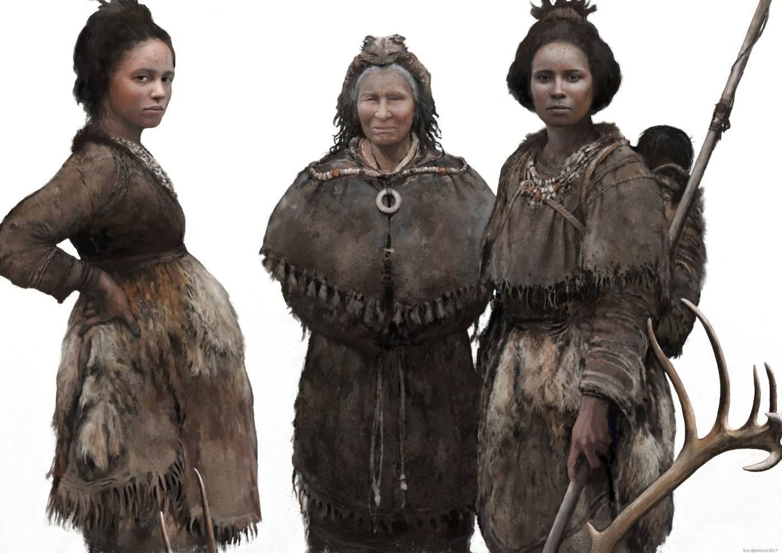 Recreación de mujeres en la prehistoria