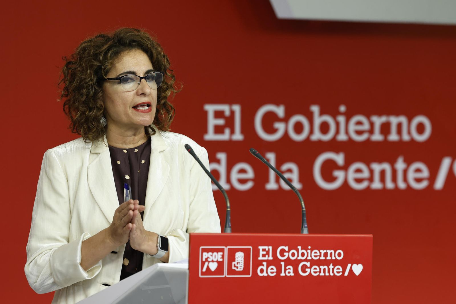 La vicesecretaria general del PSOE y ministra de Hacienda, María Jesús Montero