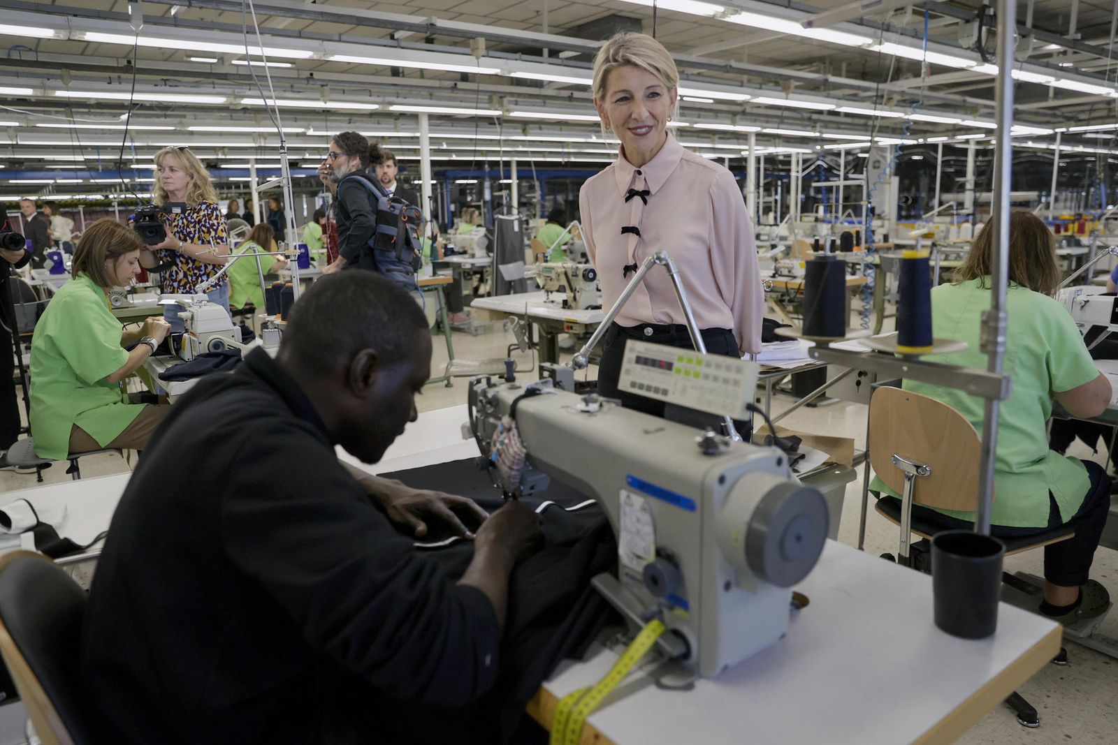 Yolanda Díaz visita Inditex