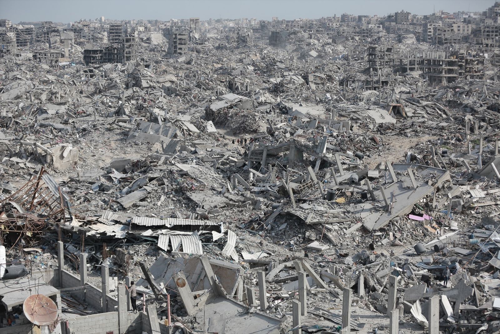 Edificios destruidos en el norte de la Franja de Gaza