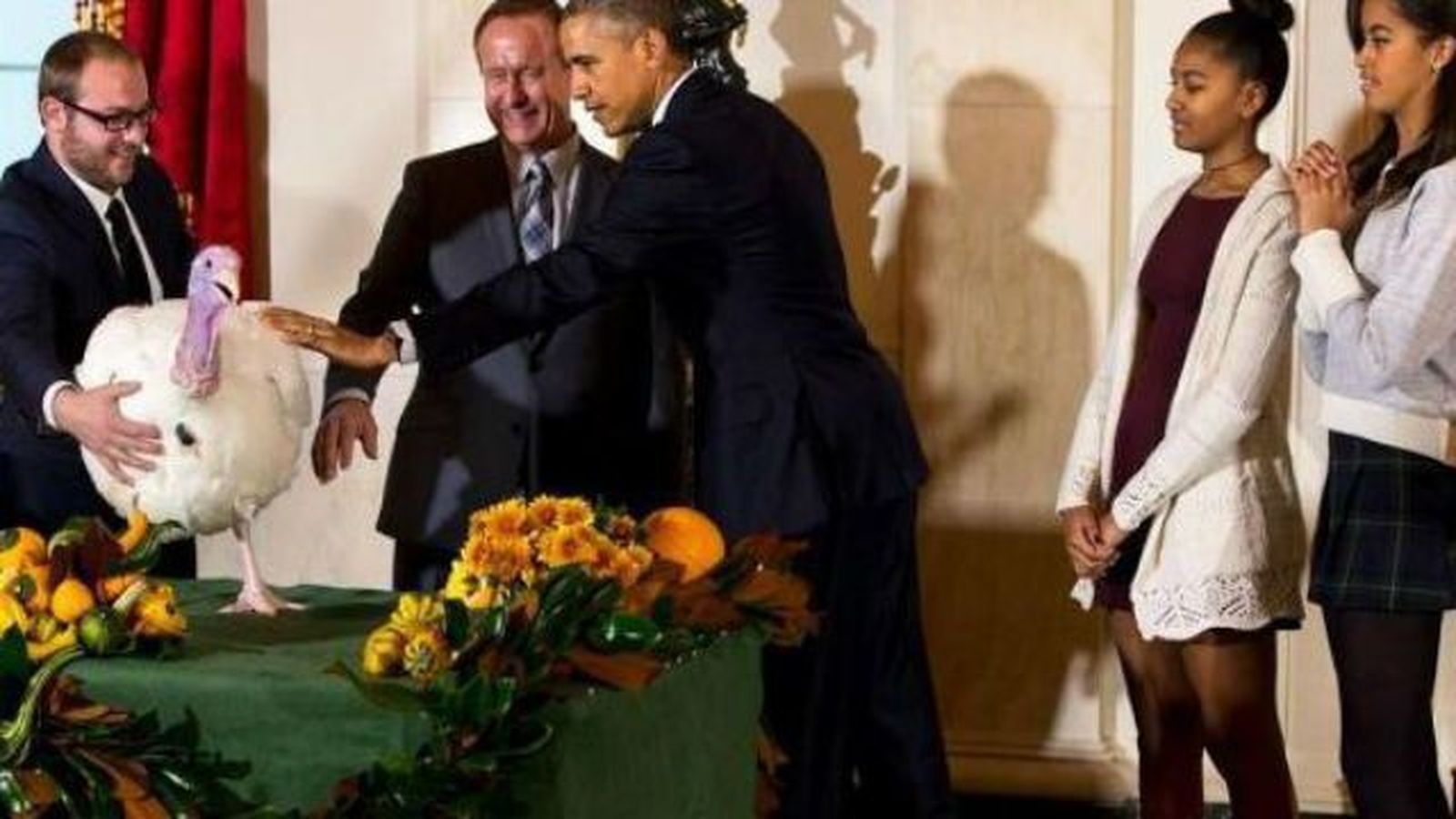 Los Obama celebran "en familia" el Día de Acción de Gracias con el tradicional pavo