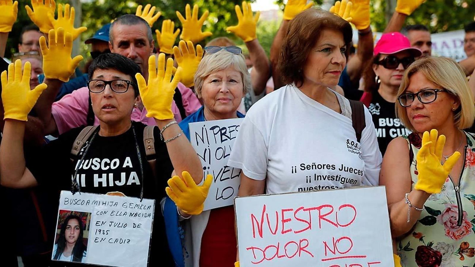 Concentración de familias afectadas por el robo de recién nacidos