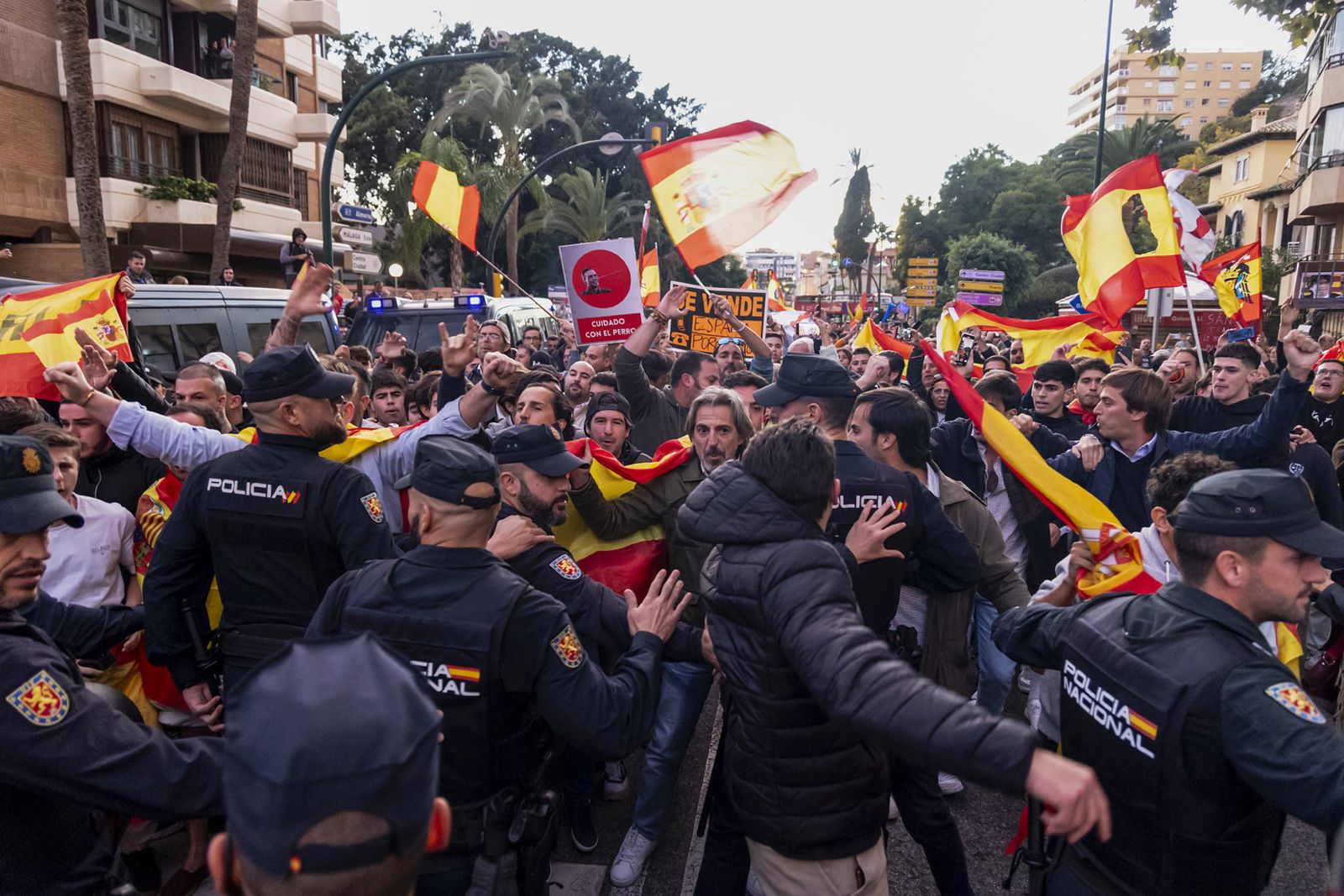 Protestas contra Sánchez en Málaga