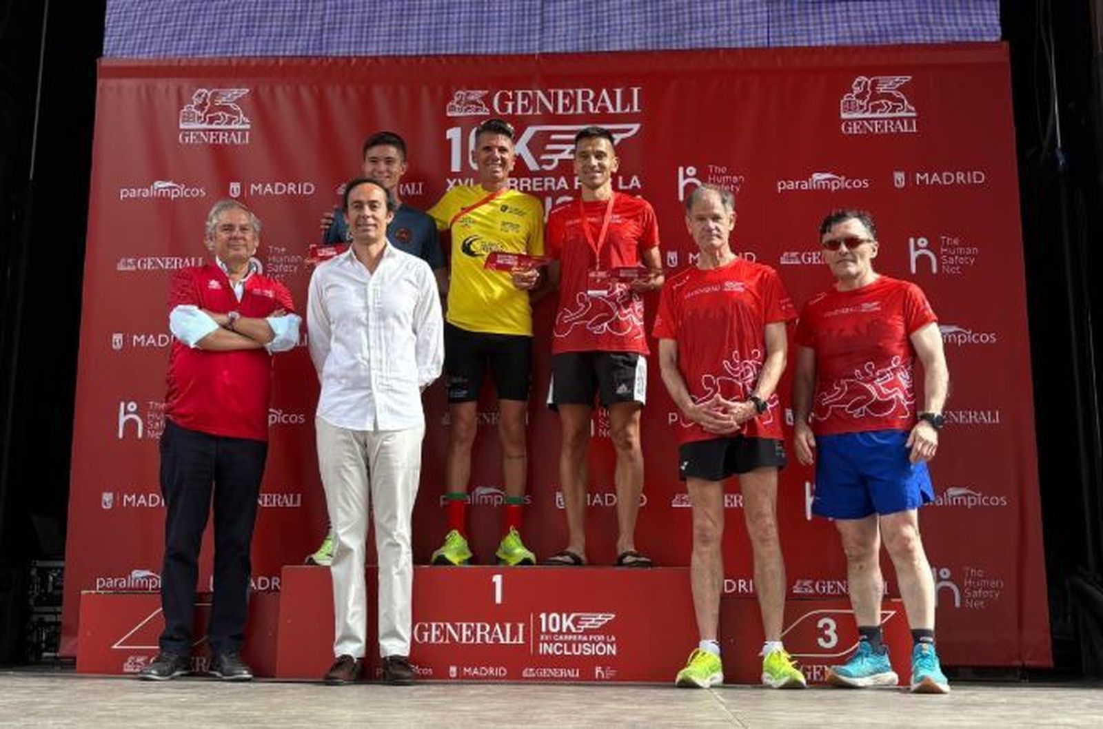 Podio de la Carrera Generali por la Inclusión