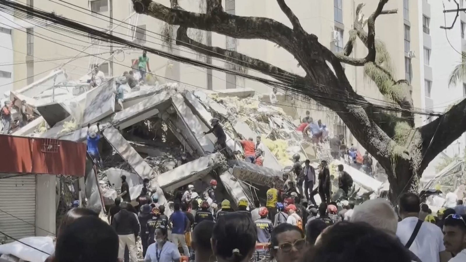 Edificio derrumbado por el terremoto en Colombia