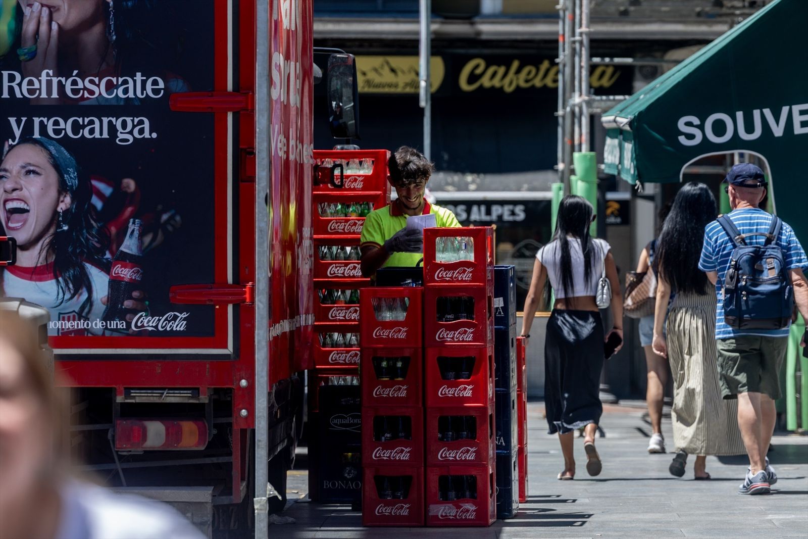 Joven trabajando en Madrid