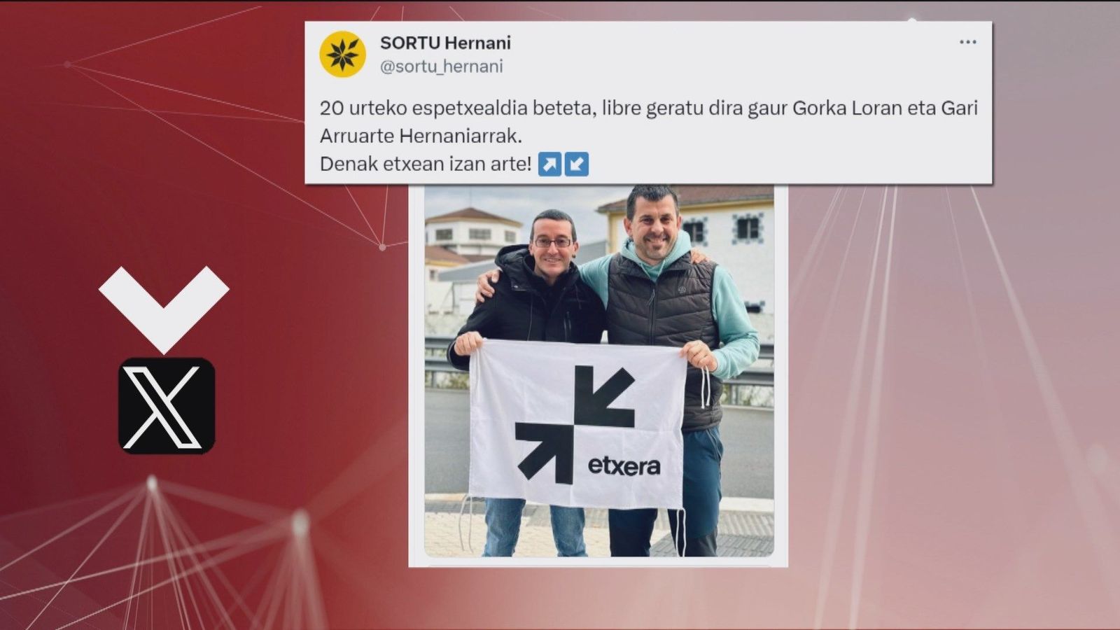 Sortu celebra la puesta el libertad de dos etarras que intentaron volar un tren de pasajeros en Chamartín en las navidades de 2003