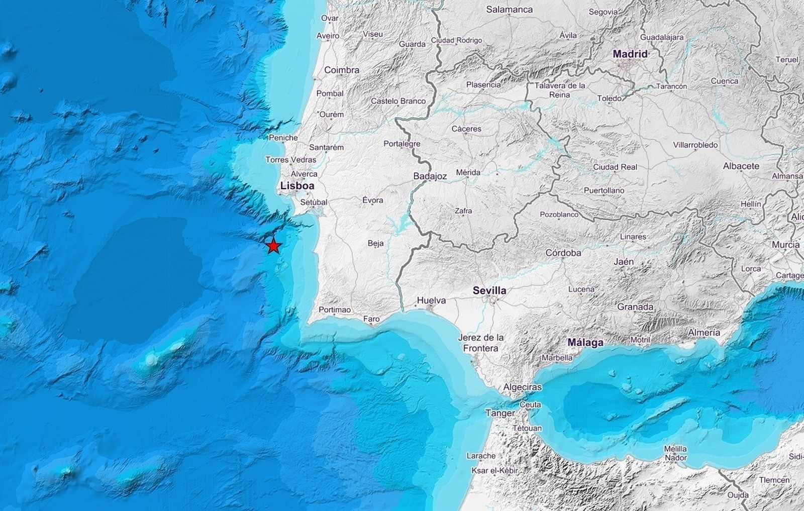 Terremoto de magnitud 5,5 registrado al sur de Portugal