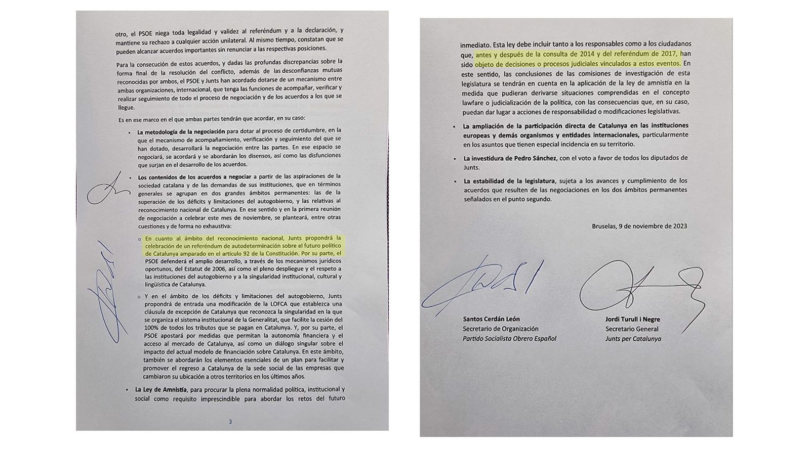 Acuerdos PSOE-Junts